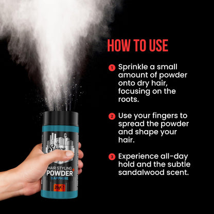 The Shave Factory Ultra Hold Hair Styling Powder Arctic 20g