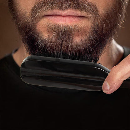 Natural Boar Bristle Beard Brush for Grooming and Fade Blending