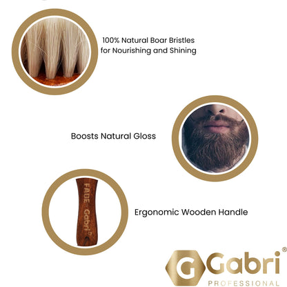 Gabri Men's Grooming Beard and Fade Brush