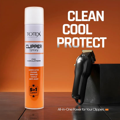 Totex Clipper Spray 400ml – 5-in-1 Lubricant, Cleaner & Disinfectant