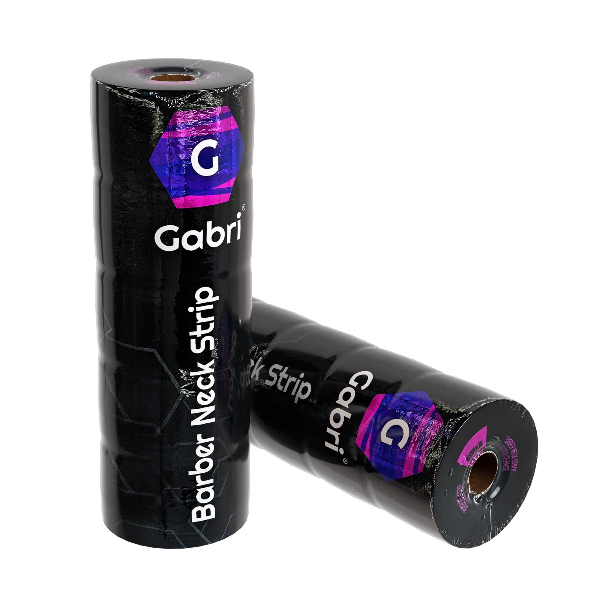 Gabri Professional Barber Neck Strips,5 x 100 Rolls Pack White & Black