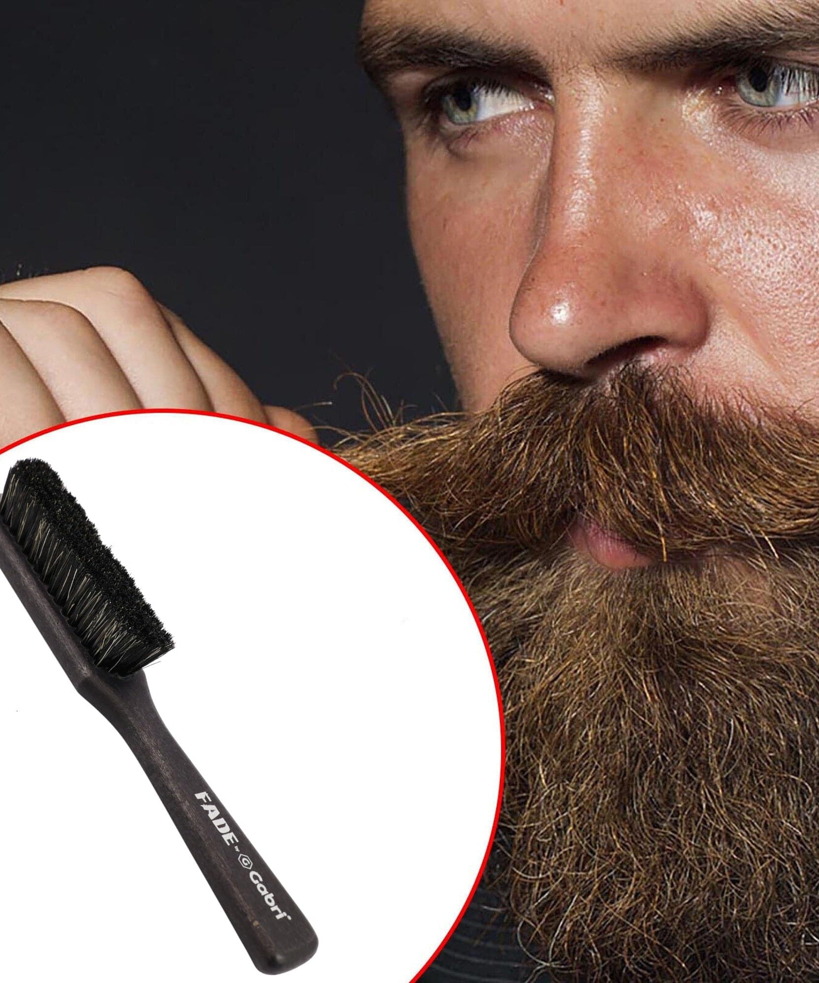 Gabri Men's Grooming Barber Beard and Fade Brush