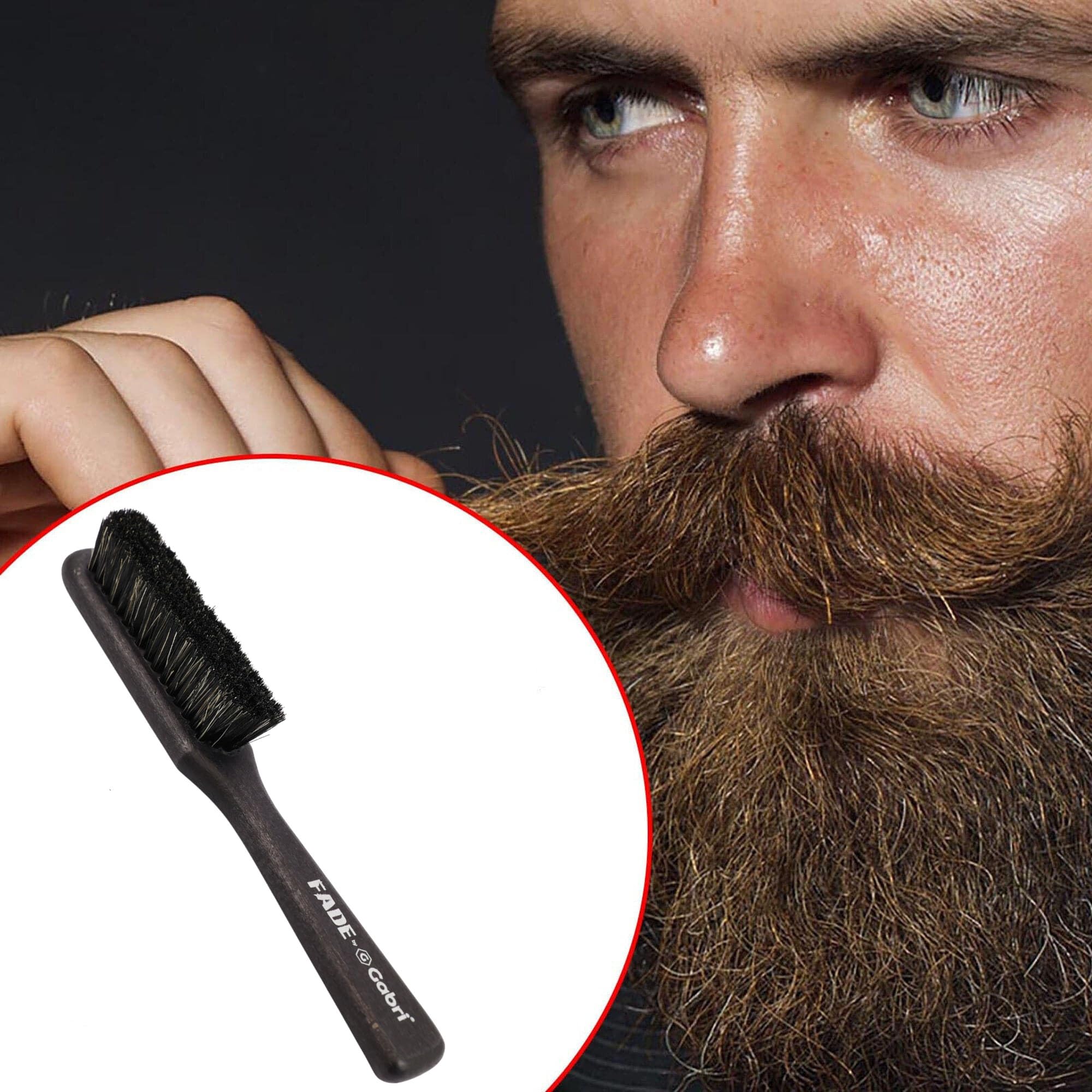 Gabri Men's Grooming Barber Beard and Fade Brush