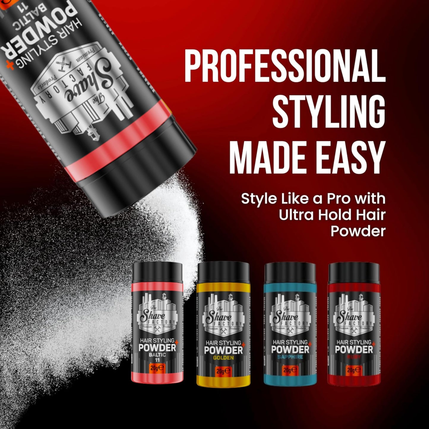 The Shave Factory Ultra Hold Hair Styling Powder Arctic 20g