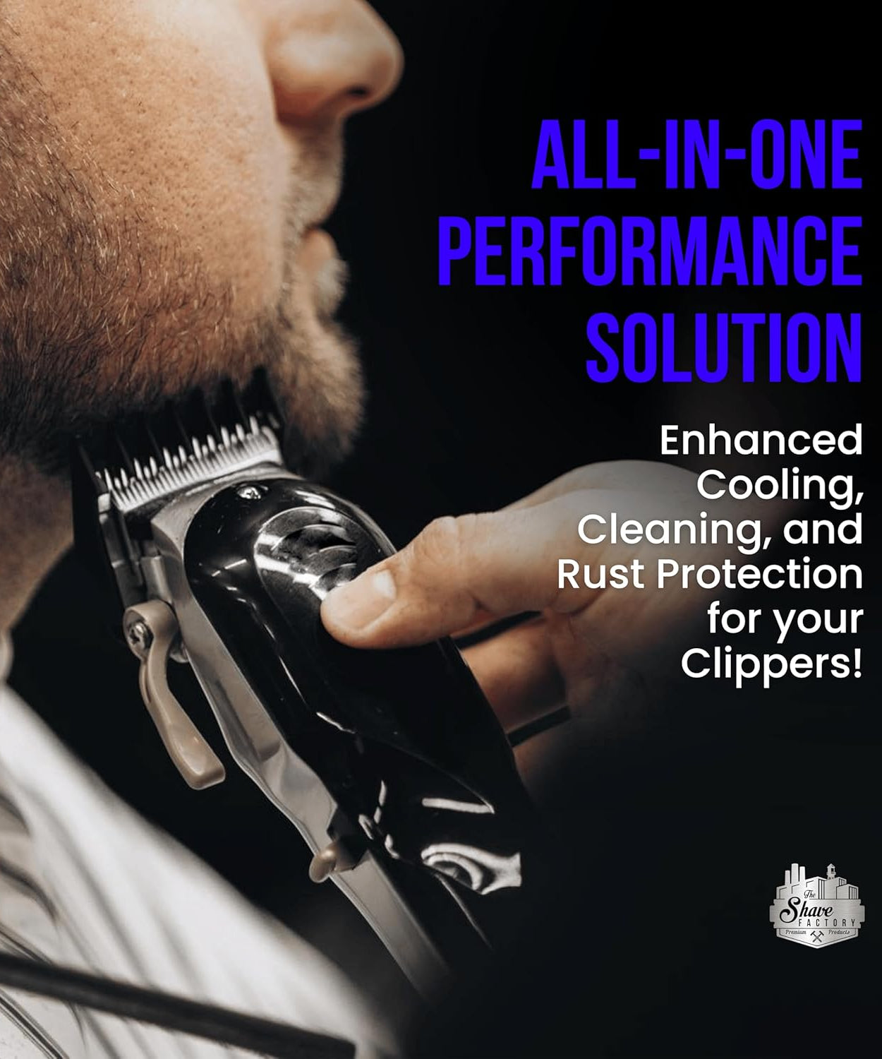 The Shave Factory ClipperCare PLUS+ 6in1 Spray LEMON - 500ML MEGA Size