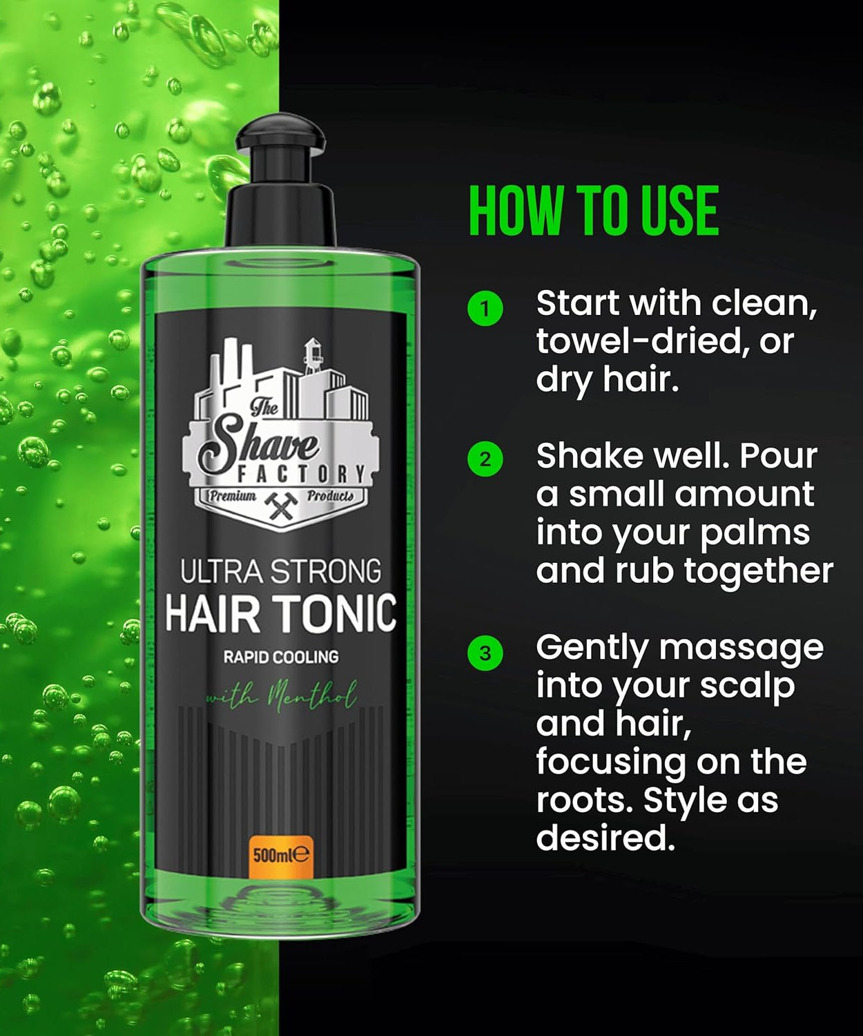 The Shave Factory - Hair Tonic Big 500ML- Hot Towel