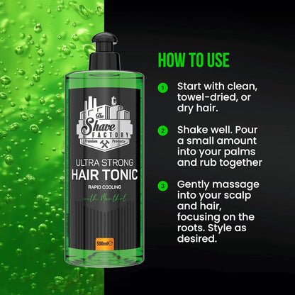 The Shave Factory Hair Tonic Hot Towel 500ml