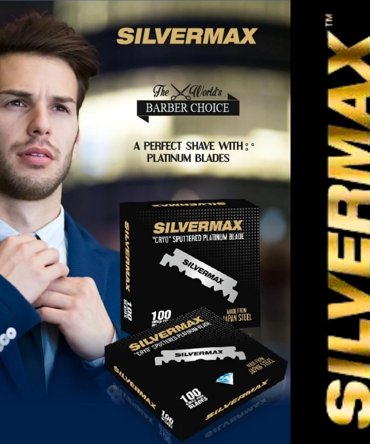 Silvermax Single Edge Razor Blades 100 pcs