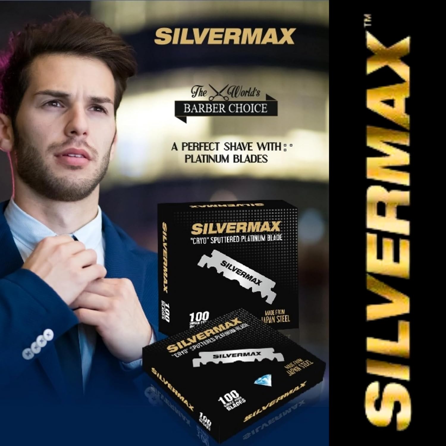 Silvermax Single Edge Razor Blades 100 pcs