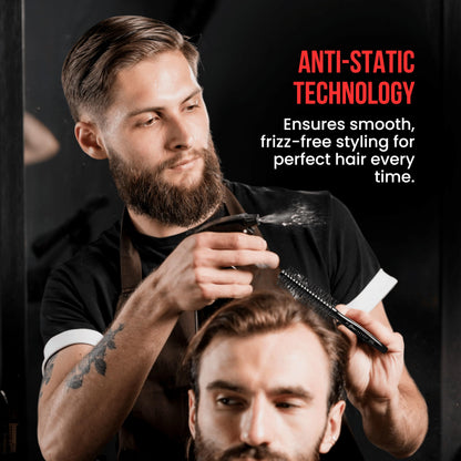 Wooden Round Brush Model-19 Brown Static Free