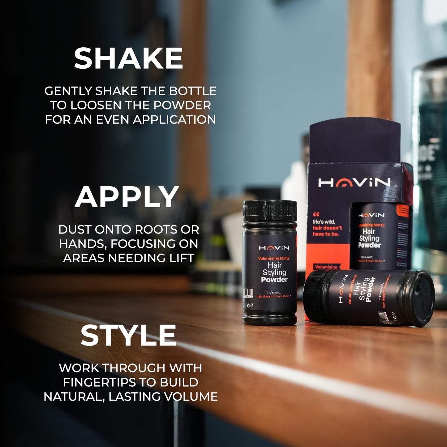 Havin Hair Styling Texture Powder 20g | Matte Finish Strong Hold