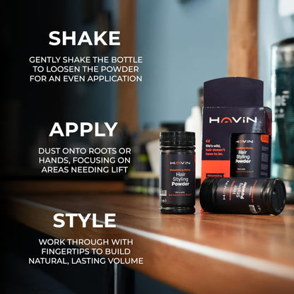 Havin Hair Styling Texture Powder 20g | Matte Finish Strong Hold