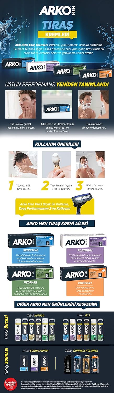 Arko Cool Menthol Shaving Cream 100g