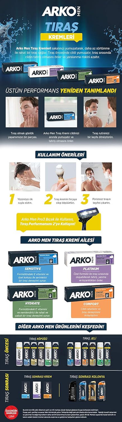 Arko Cool Menthol Shaving Cream 100g