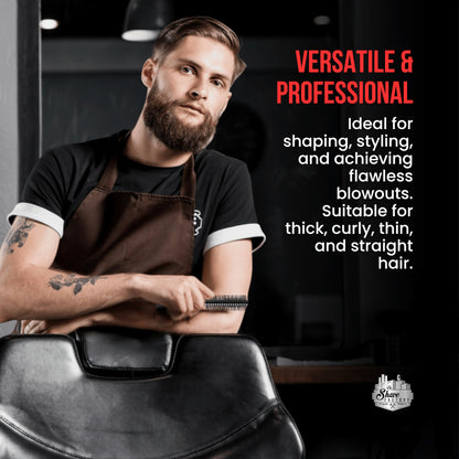 Wooden Round Brush Model-19 Brown Static Free