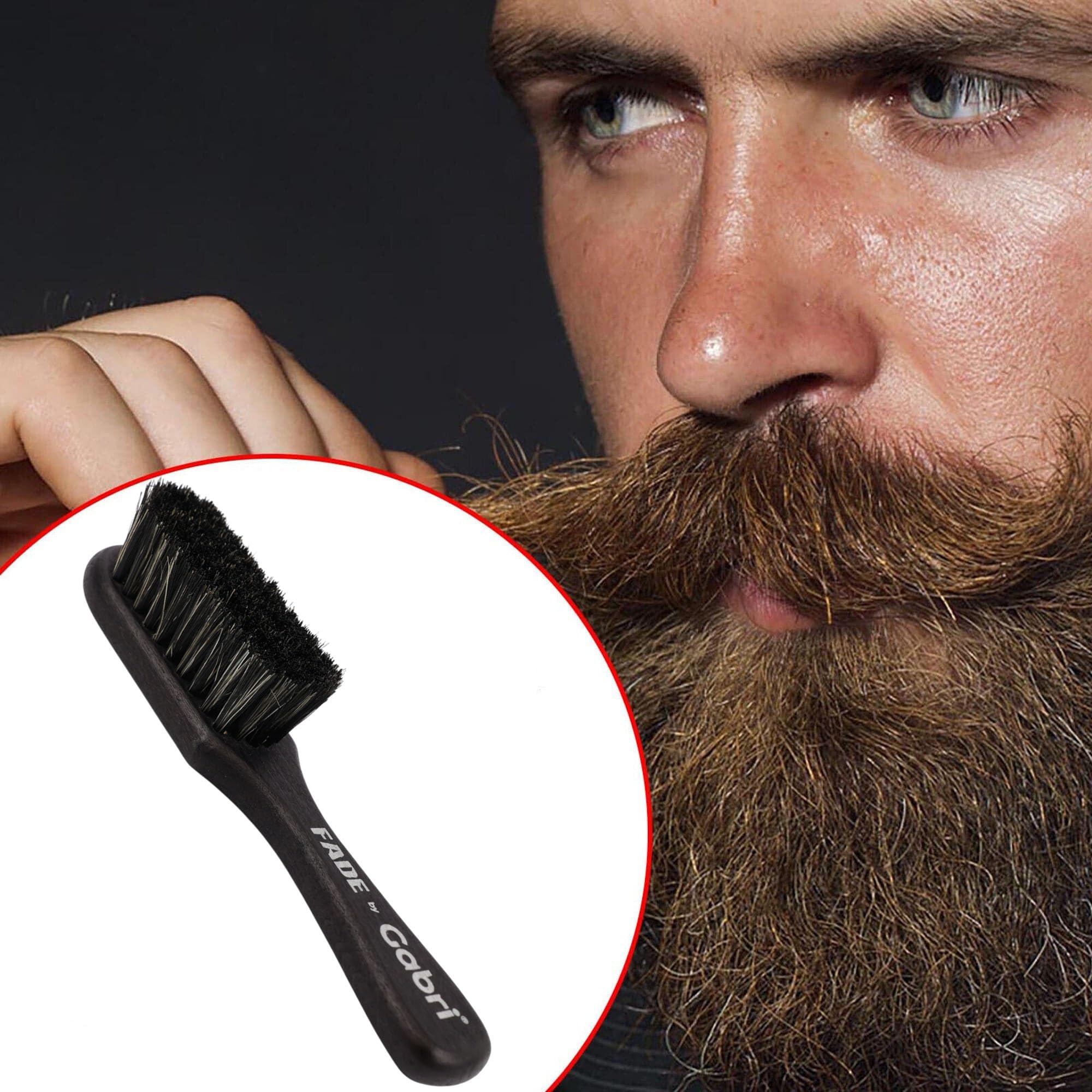 Gabri Men's Grooming Barber Beard and Fade Brush