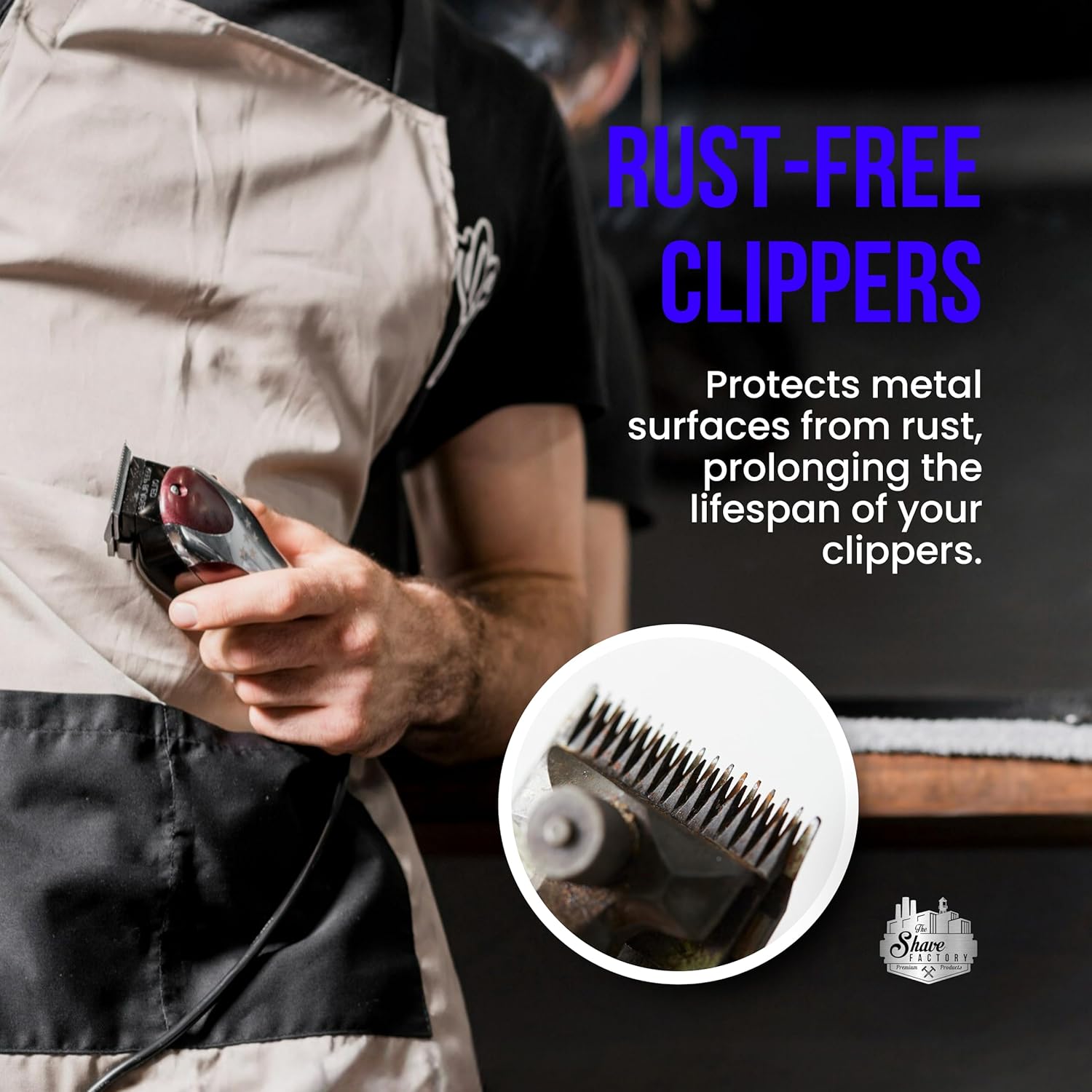 The Shave Factory ClipperCare PLUS+ 6in1 Spray LEMON - 500ML MEGA Size