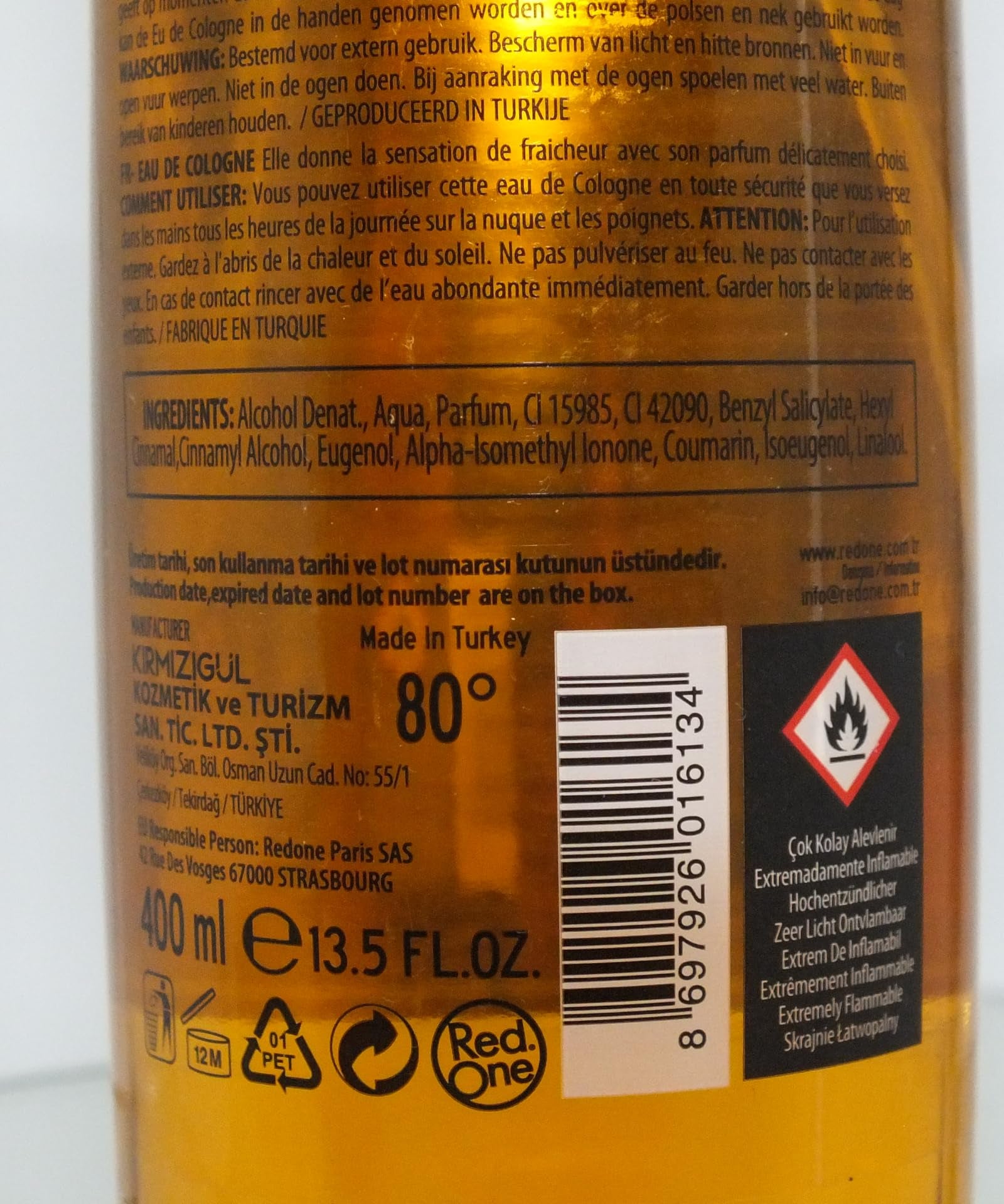 Redone Aftershave Natural Barber Spray Cologne 400 ml