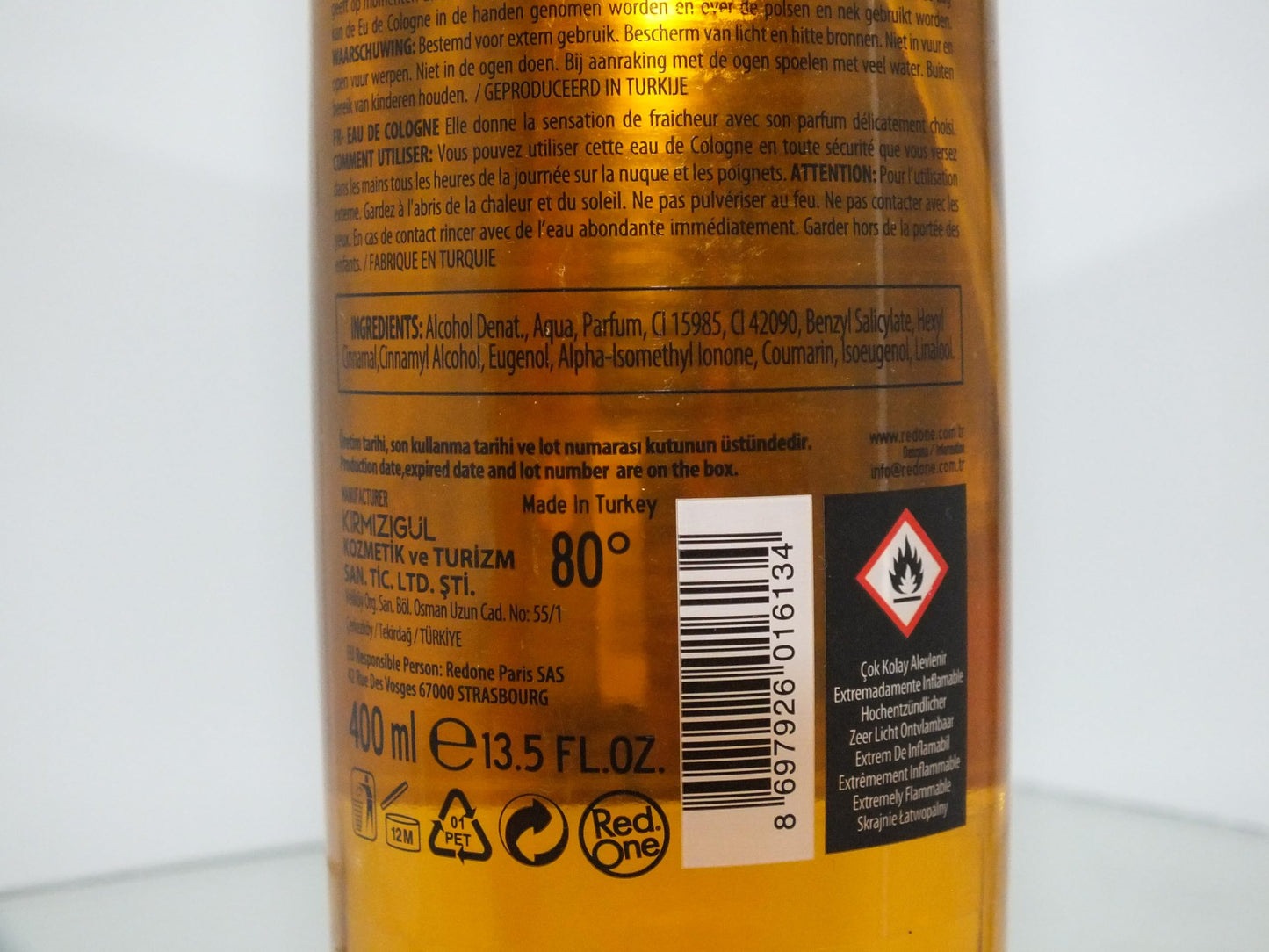 RedOne Aftershave Natural Barber Spray Cologne 400ml