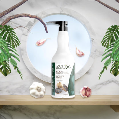 Zenix Black Garlic Extract Shampoo 1000ml | Strengthening & Salt Free