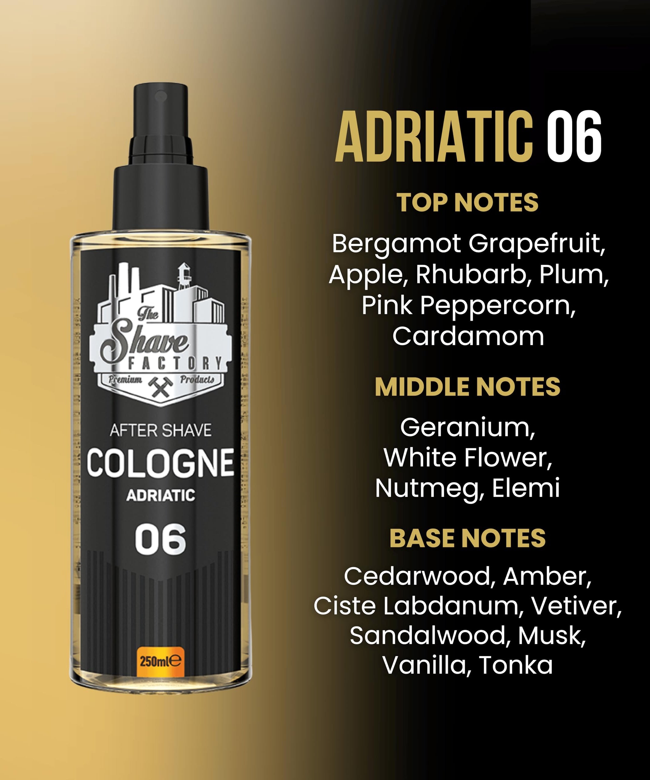 The Shave Factory After Shave Cologne Series 250 ML