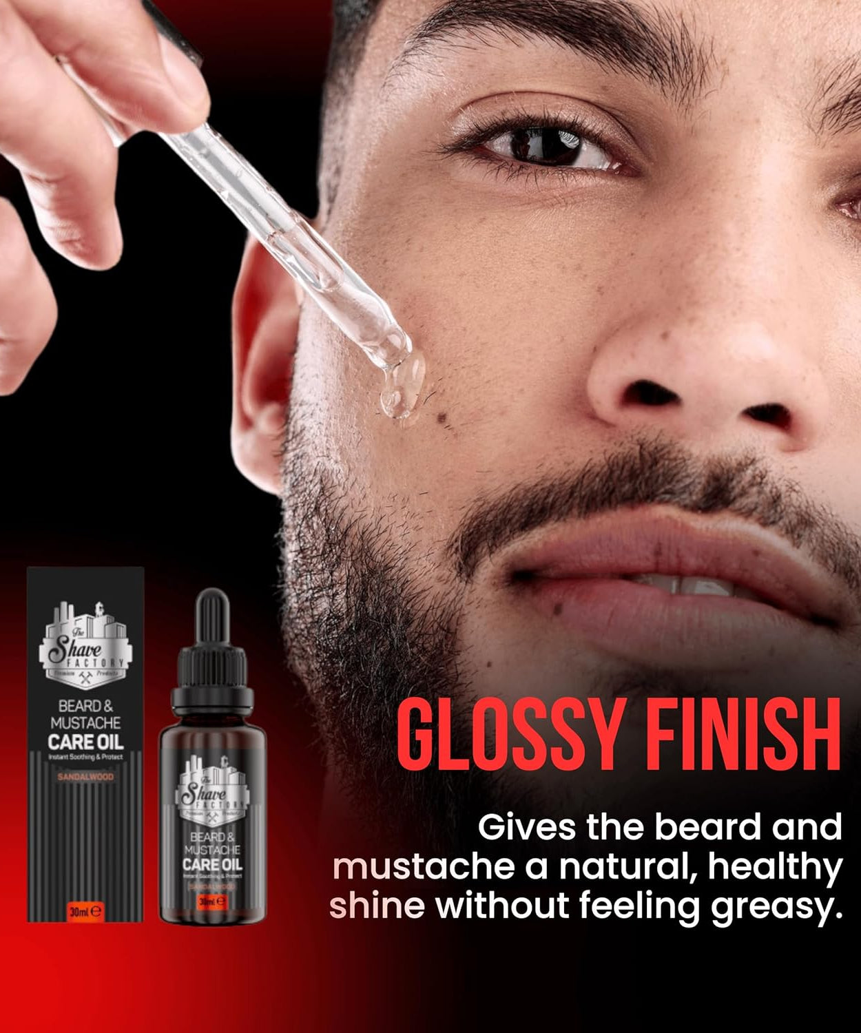 The Shave Factory Beard&Mustache Care Oil with Sandalwood 30 ML