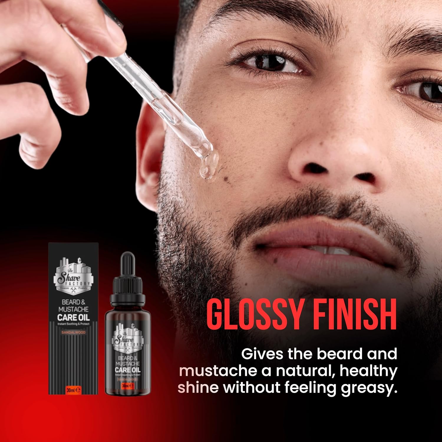 The Shave Factory Beard&Mustache Care Oil with Sandalwood 30 ML