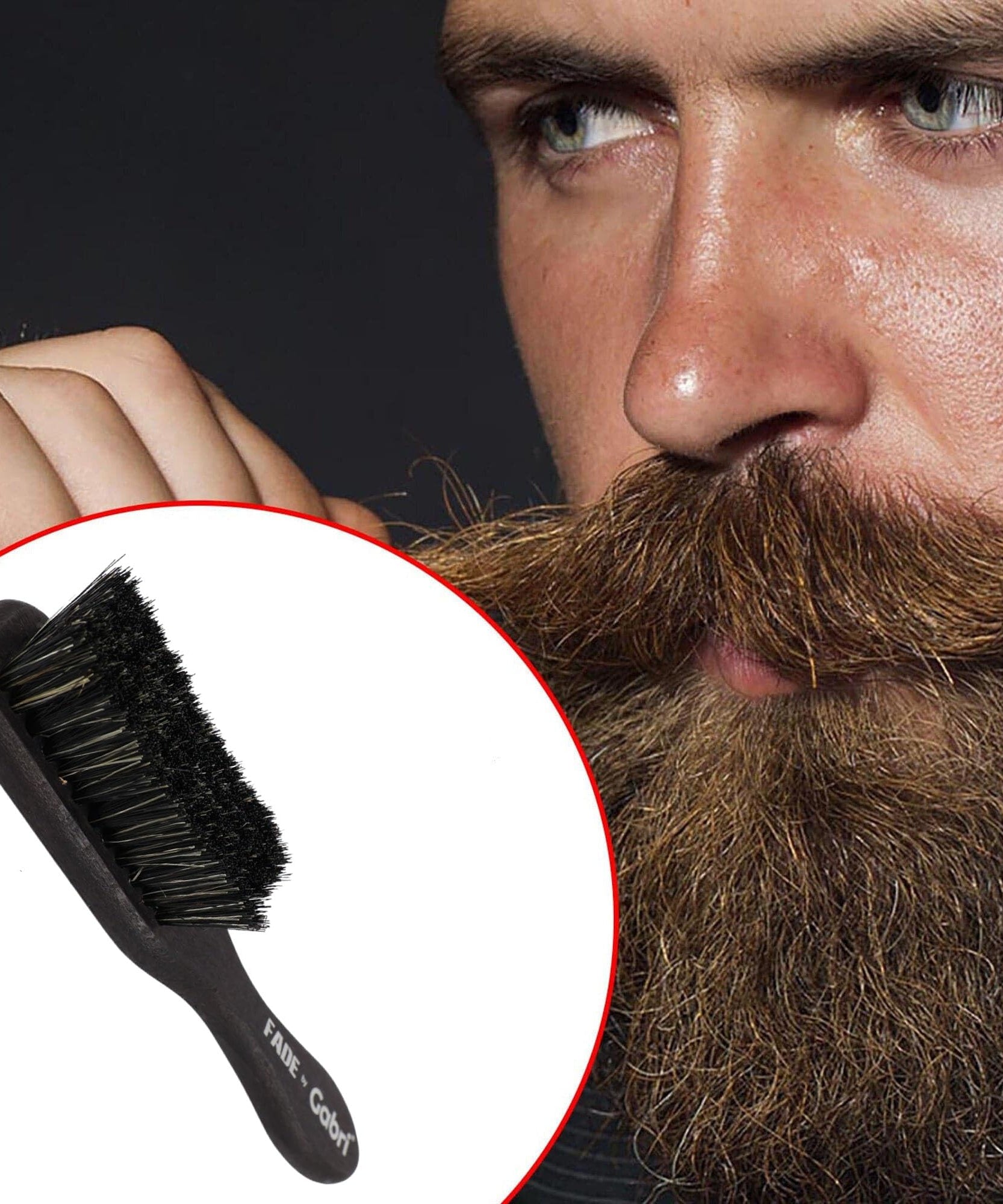 Gabri Men's Grooming Barber Beard and Fade Brush