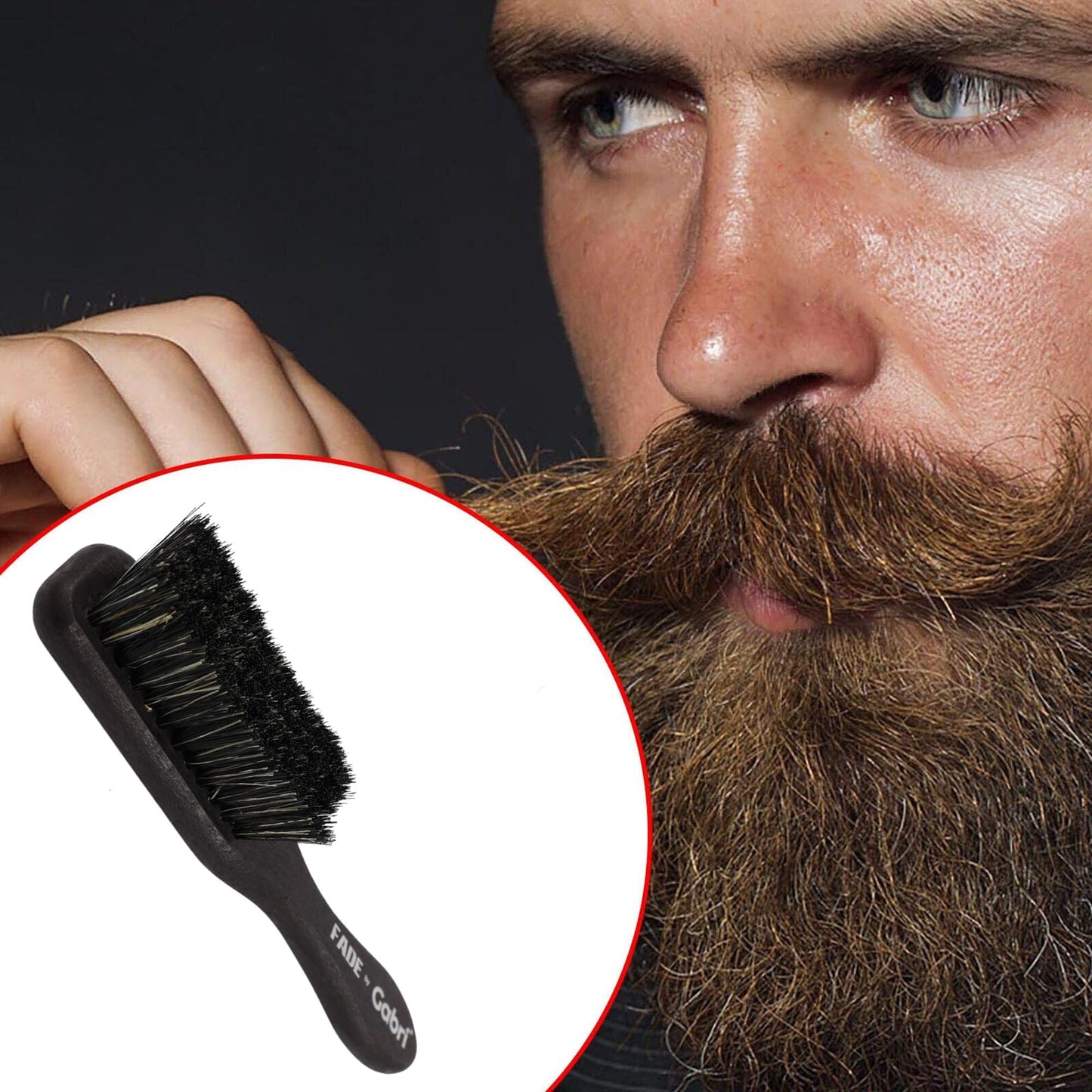 Gabri Men's Grooming Beard and Fade Brush