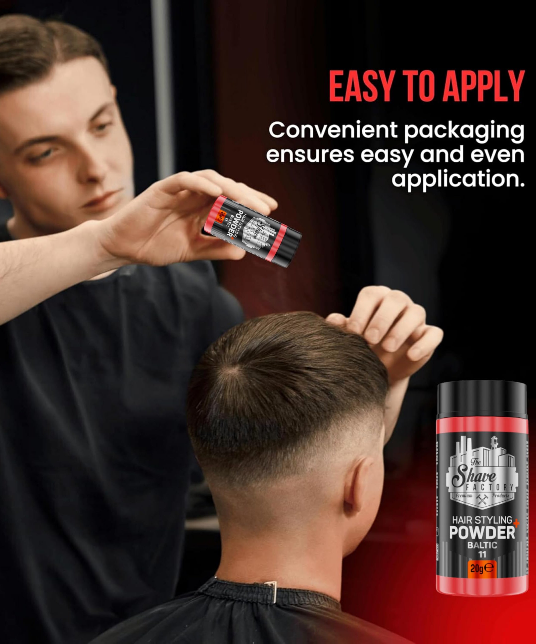 The Shave Factory Ultra Hold Hair Styling Powder Arctic 20g –30g