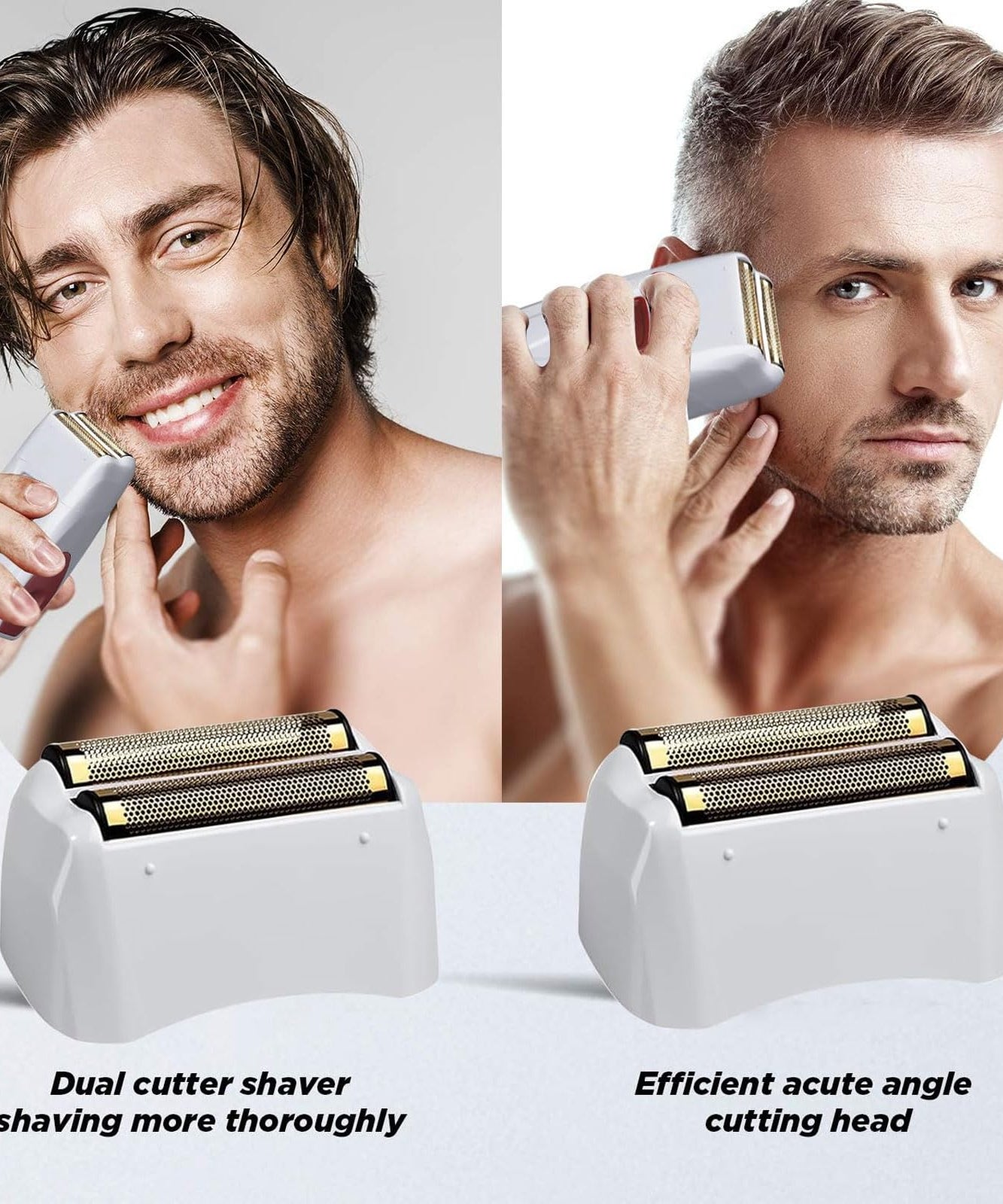 Foil Shaver Replacement Razor Blades for Andis Model TS-1 TS-2 17150 17200 17235 Pro Foil Shaver 17155 17160 17280 Foil and Blades (Gold/2PC)