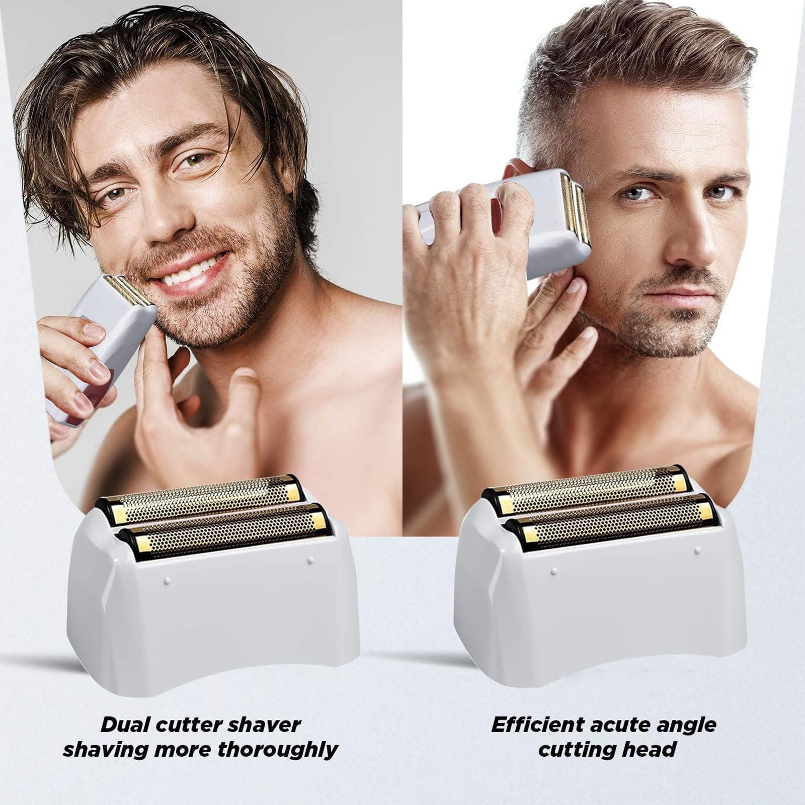 Foil Shaver Replacement Razor Blades for Andis Model TS-1 TS-2 17150 17200 17235 Pro Foil Shaver 17155 17160 17280 Foil and Blades (Gold/2PC)