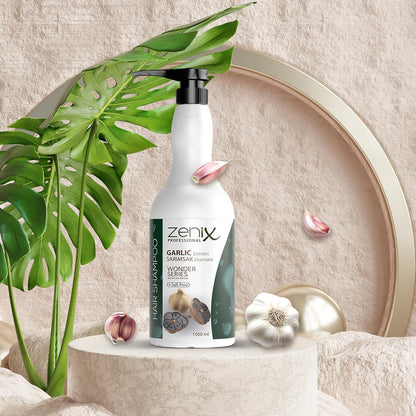 Zenix Black Garlic Extract Shampoo 1000ml | Strengthening & Salt Free