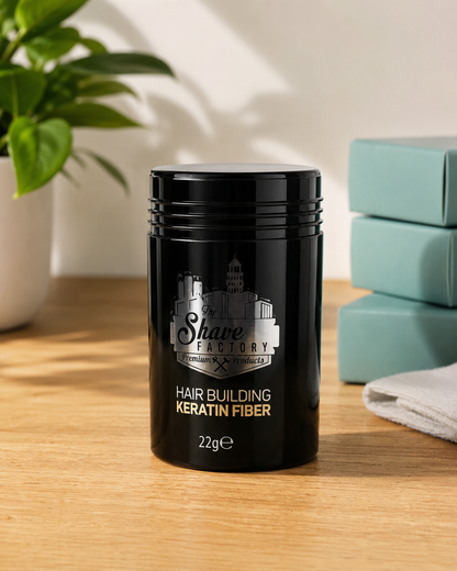 The Shave Factory Hair Building Keratin Fiber 22g Black & Dark Brown