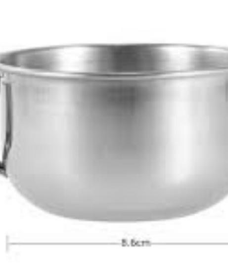 Vain - Shaving Bowl Stainless Steel Cream Soap Bowl Shaving Mug - with Handle