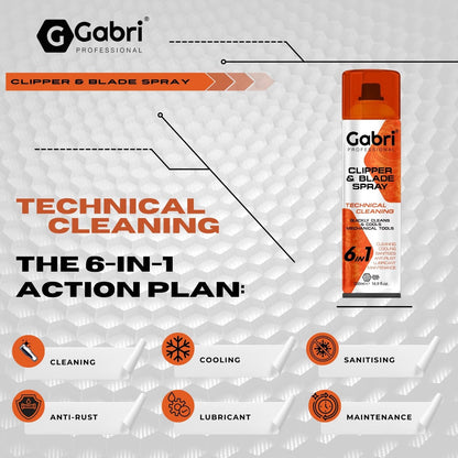 Gabri Clippercide Spray for Hair Clippers 6-in-1 Formula