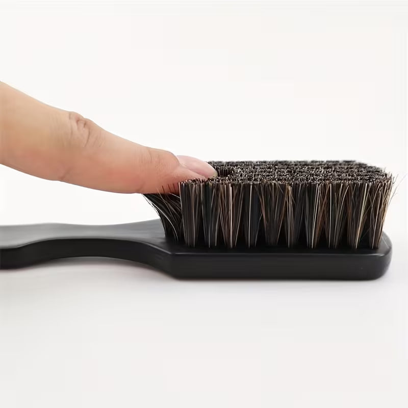 Plastic Men'S Curved Beard Brush with Bristles for Styling And Grooming, Ideal for Salon Beard Care And Cleaning