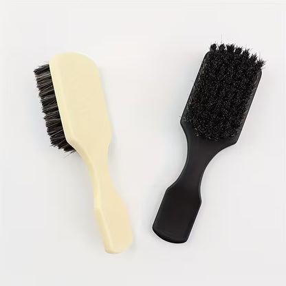 Plastic Men'S Curved Beard Brush with Bristles for Styling And Grooming, Ideal for Salon Beard Care And Cleaning