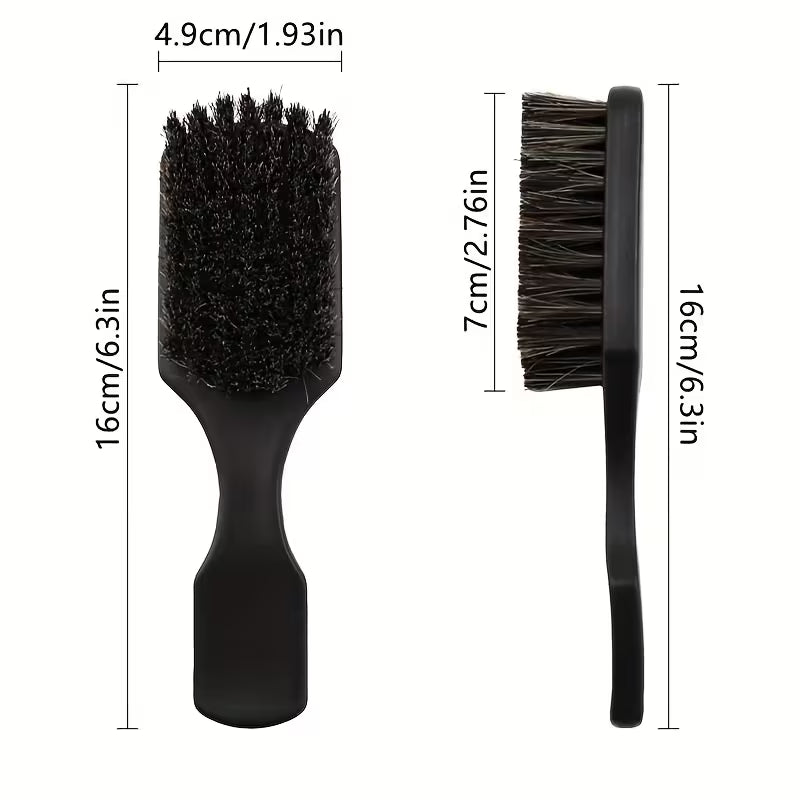 Plastic Men'S Curved Beard Brush with Bristles for Styling And Grooming, Ideal for Salon Beard Care And Cleaning